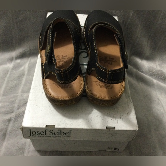Josef Seibel Rosalie 27 Black Leather Shoe EU37 US 6 to 6.5 - Picture 3 of 10